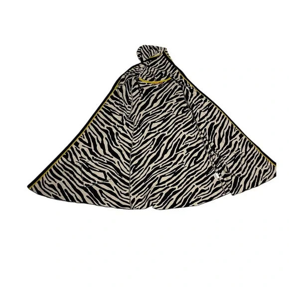 Belldini Womens Hoodie Cardigan Sweater Size L Black-Beige Animal Print cotton - Picture 3 of 9